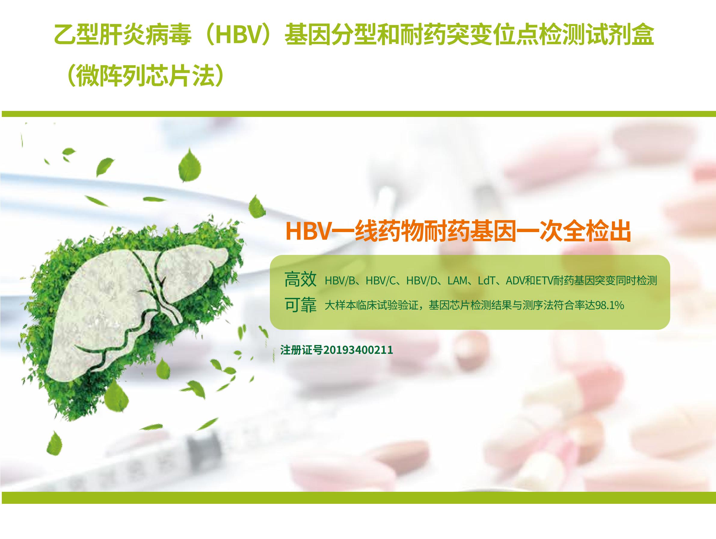 乙型肝炎病毒(HBV)基因分型和耐藥突變位點(diǎn)檢測試劑盒 (微陣列芯片法)